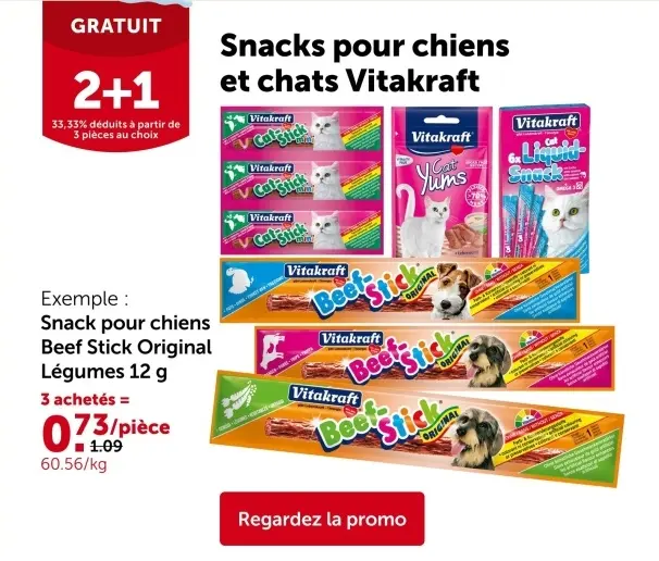 Offre: Snack pour chiens et chats