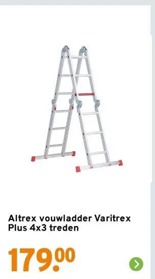 Aanbieding: vouwladder Varitrex Plus 4x3 treden