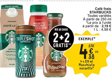Offre: Café frais STARBUCKS Toutes variétés