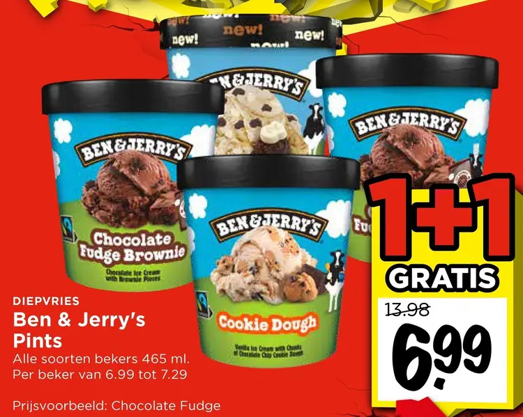 Aanbieding: Ben & Jerry's Pints