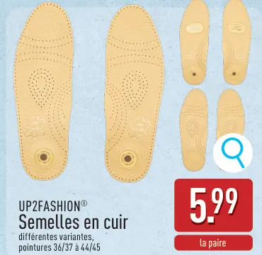 Offre: Semelles en cuir