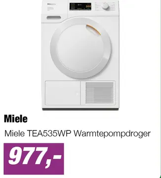 Aanbieding: Miele TEA535WP Warmtepompdroger
