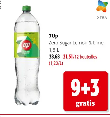 Offre: 7Up Zero Sugar Lemon & Lime