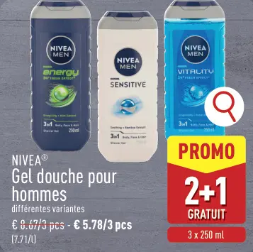 Offre: Gel douche pour hommes