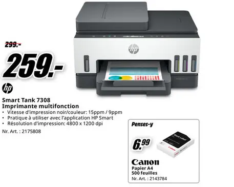 Offre: Smart Tank 7308 Imprimante multifonction