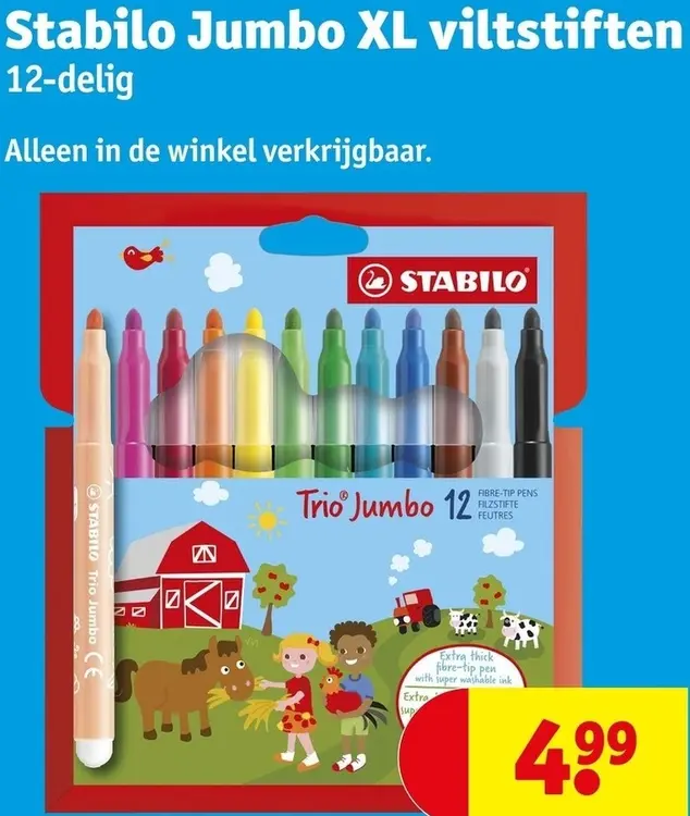 Aanbieding: Jumbo XL viltstiften