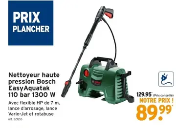 Offre: Nettoyeur haute pression Bosch EasyAquatak 110 bar