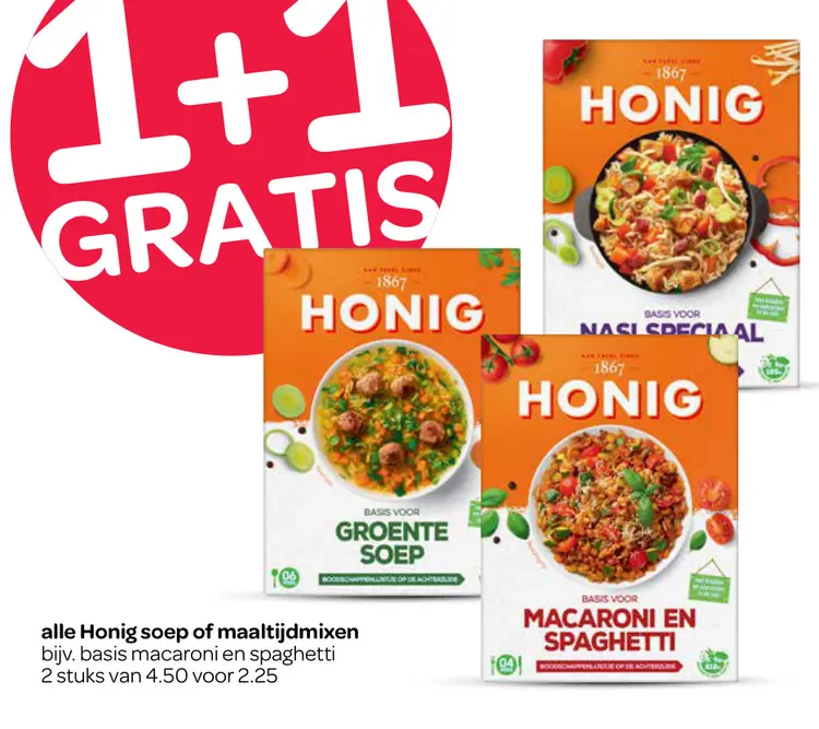 Aanbieding: Honig soep of maaltijdmixen