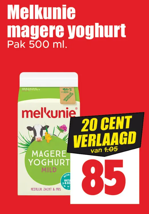 Aanbieding: Melkunie magere yoghurt