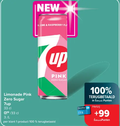 Promotie: Limonade Pink Zero Sugar