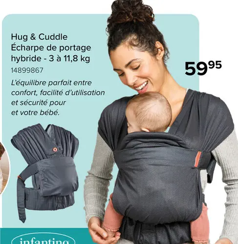 Offre: Hug & Cuddle Écharpe de portage hybride