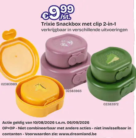 Promotie: Snackbox met clip 2-in-1