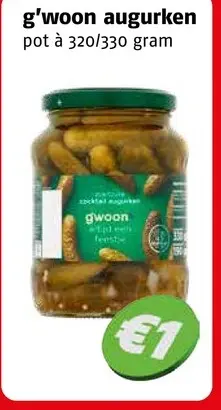 Aanbieding: g'woon augurken