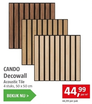 Aanbieding: CANDO Decowall Acoustic Tile