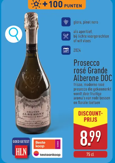 Promotie: Prosecco rosé Grande Alberone DOC