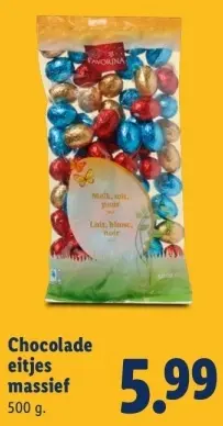 Aanbieding: Chocolade eitjes massief