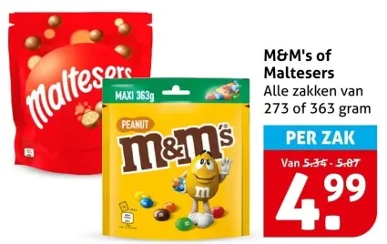 Aanbieding: M&M's of Maltesers