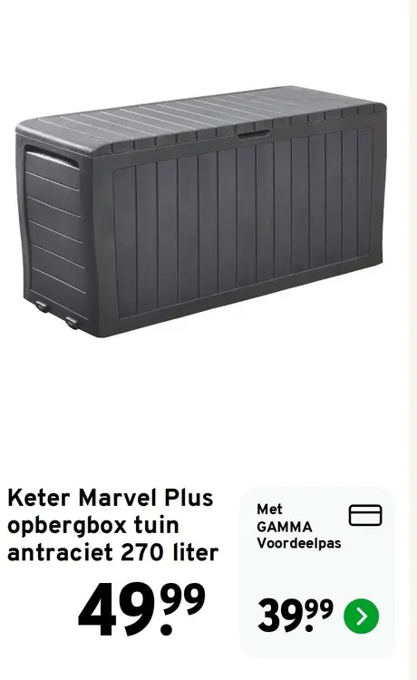 Aanbieding: Keter Marvel Plus opbergbox tuin antraciet