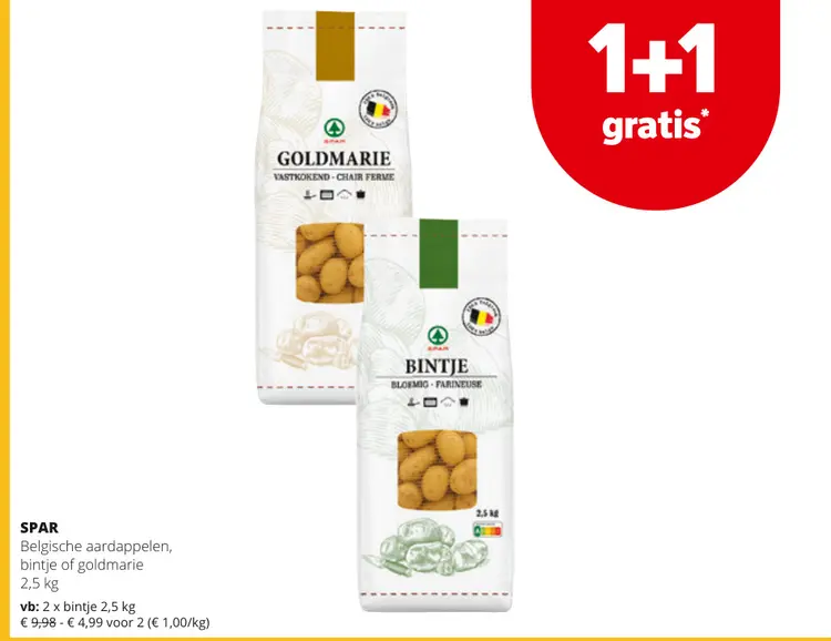 Promotie: Belgische aardappelen, bintje of goldmarie