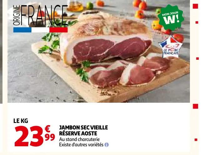 Promotie: Jambon sec vieille réserve