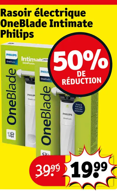 Offre: Rasoir électrique OneBlade Intimate