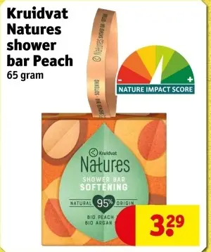 Aanbieding: Natures shower bar Peach
