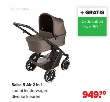 Aanbieding: Salsa 5 Air 2 in 1 combi-kinderwagen diverse 