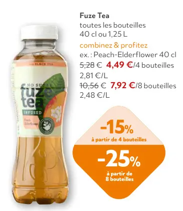 Offre: Fuze Tea Peach-Elderflower