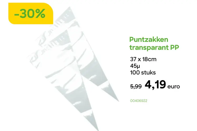 Promotie: Puntzakken transparant PP