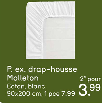 Offre: Drap-housse Coton - blanc - 90x200x22 cm