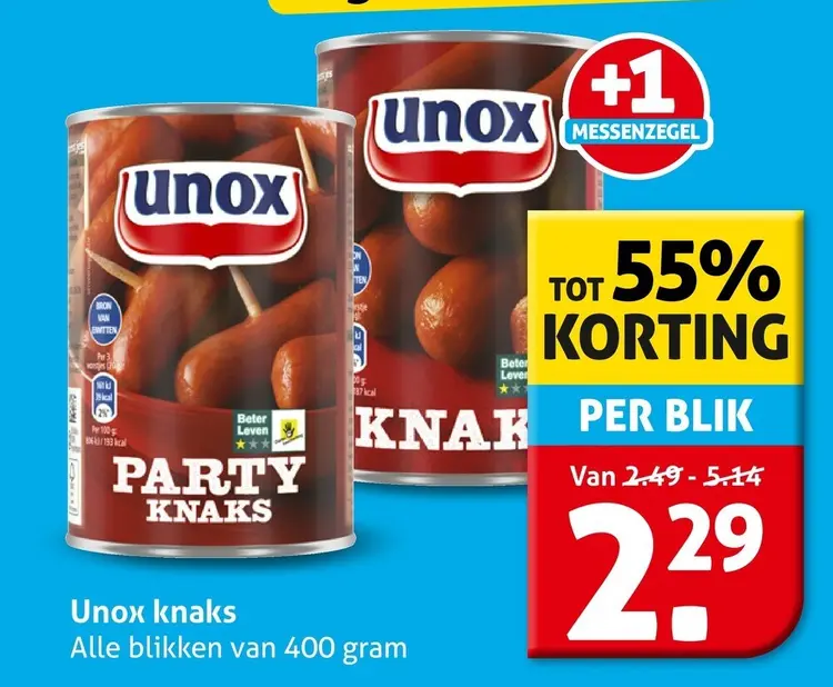 Aanbieding: Unox knaks