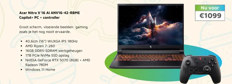 Aanbieding: Acer Nitro V 16 AI ANV16-42-R8ME Copilot+ PC 
