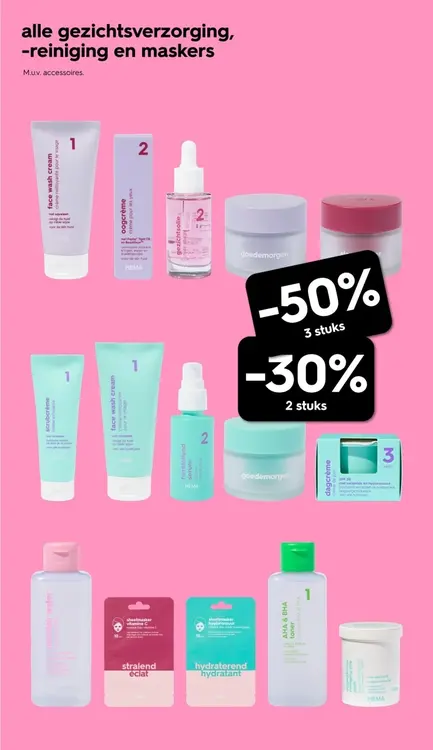 Aanbieding: Alle gezichtsverzorging, -reiniging en maskers
