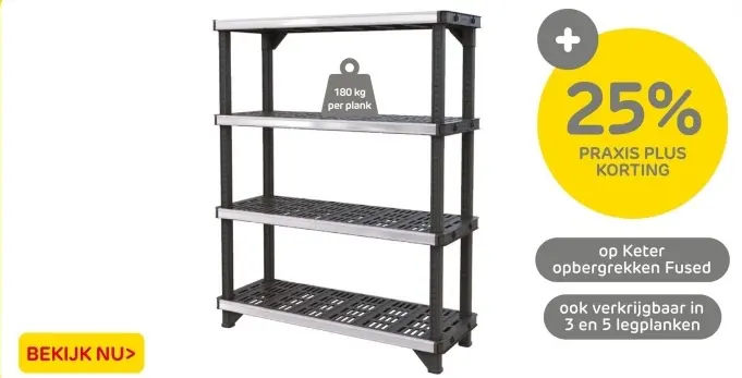 Aanbieding: Keter opbergrekken Fused