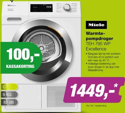 Aanbieding: Warmtepompdroger TEH 795 WP Excellence