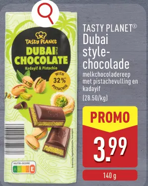 Promotie: Dubai style-chocolade