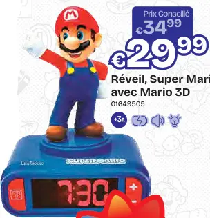 Offre: Réveil, Super Mario avec Mario 3D