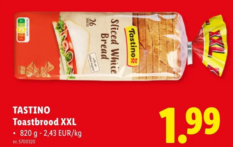 Promotie: Toastbrood XXL