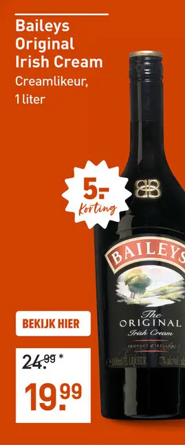 Aanbieding: Baileys Original Irish Cream 100CL