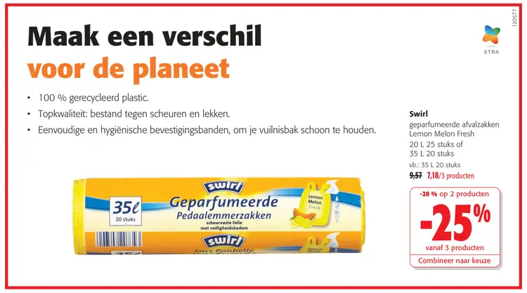 Promotie: Geparfumeerde afvalzakken Lemon Melon Fresh