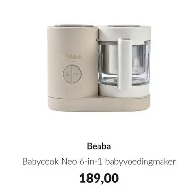 Aanbieding: Babycook Neo 6-in-1 babyvoedingmaker