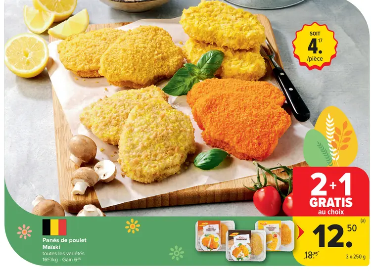 Offre: Panés de poulet