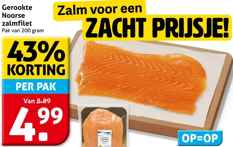 Aanbieding: Gerookte Noorse zalmfilet