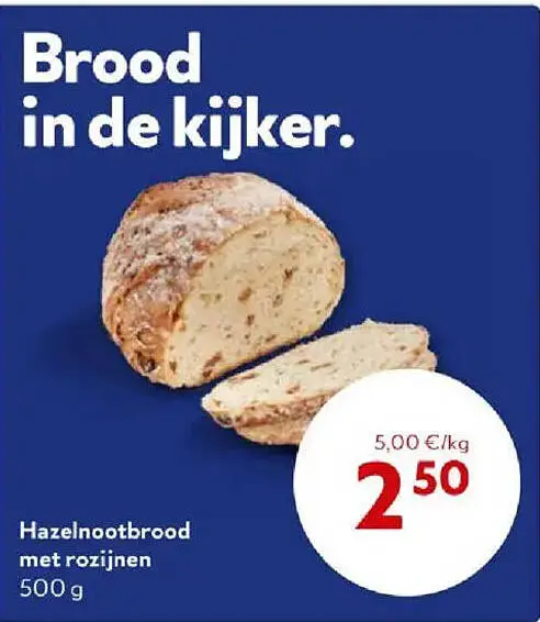 Promotie: Hazelnootbrood met rozijnen