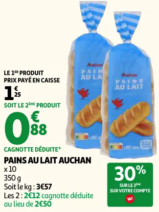Promotie: Pains au lait