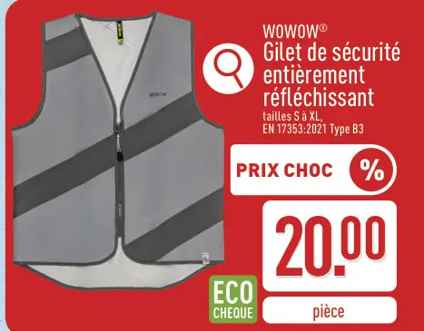 Offre: Gilet de sécurité entièrement réfléchissant