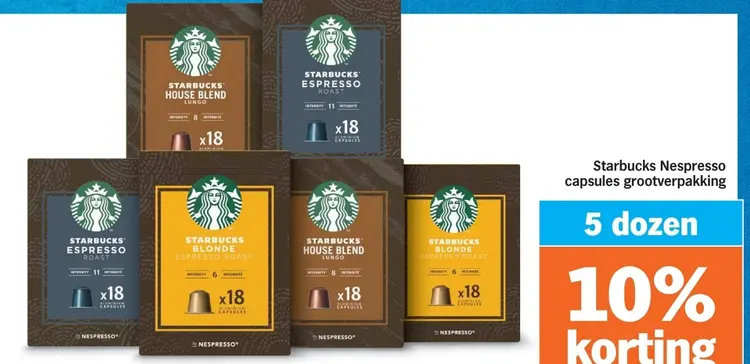 Aanbieding: Starbucks Nespresso capsules grootverpakking