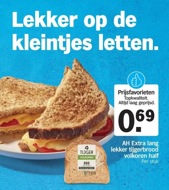 Aanbieding: Extra lang lekker tijgerbrood volkoren half