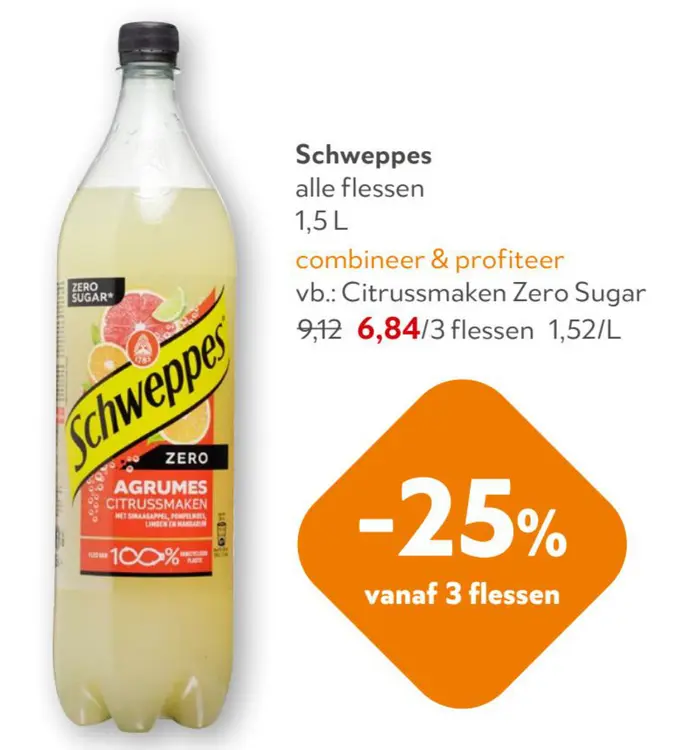 Promotie: Schweppes alle flessen