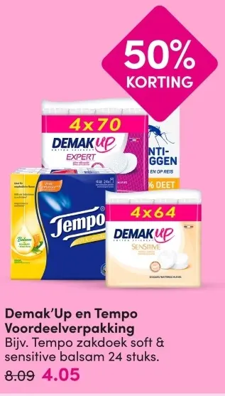 Aanbieding: Demak'Up en Tempo Voordeelverpakking